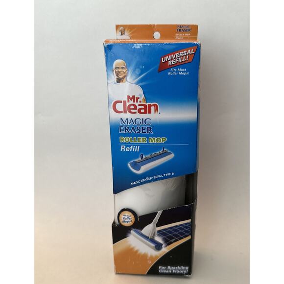 Mr Clean Magic Cleaning Eraser Blue and White Roller Mop Refill Type B Universal - Picture 4 of 9
